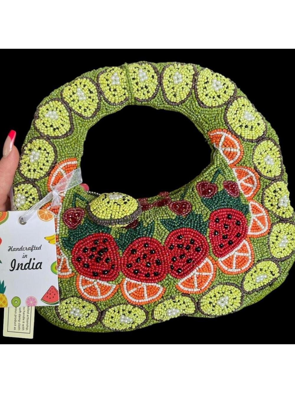 Women's Green and Multi Bag